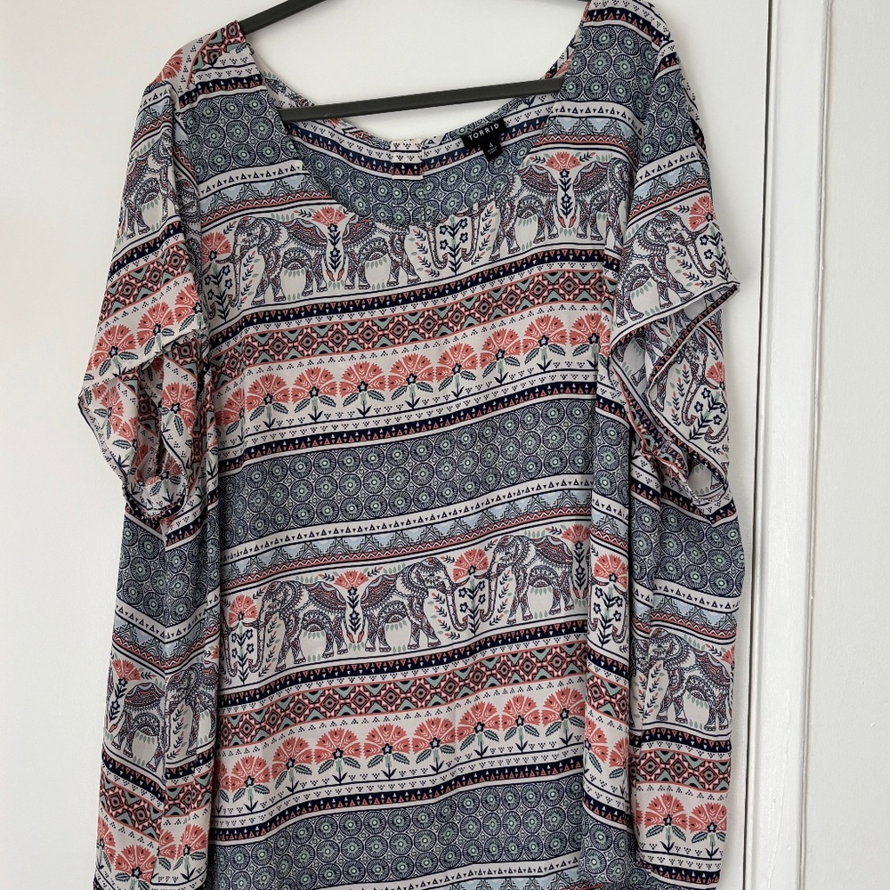 Artful Elegance Button-Back Shirt